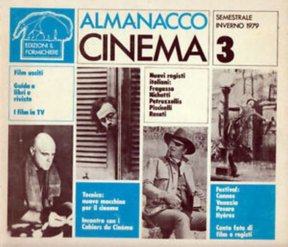 ALMANACCO CINEMA magazine side cover Issue 3 Winter 1979