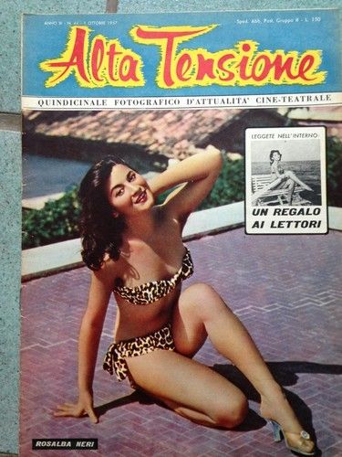ALTA TENSIONE magazine side cover Issue 44 October 1957