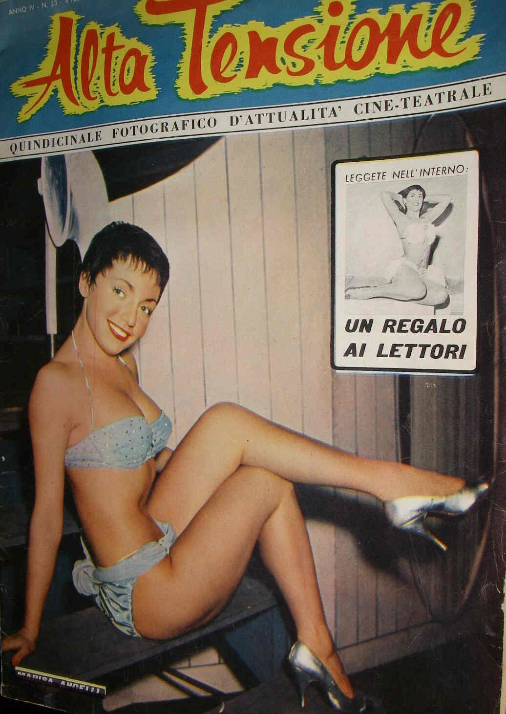 ALTA TENSIONE magazine side cover Issue 53 February 1958