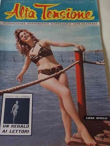 ALTA TENSIONE magazine side cover Issue 56 18 March 1958