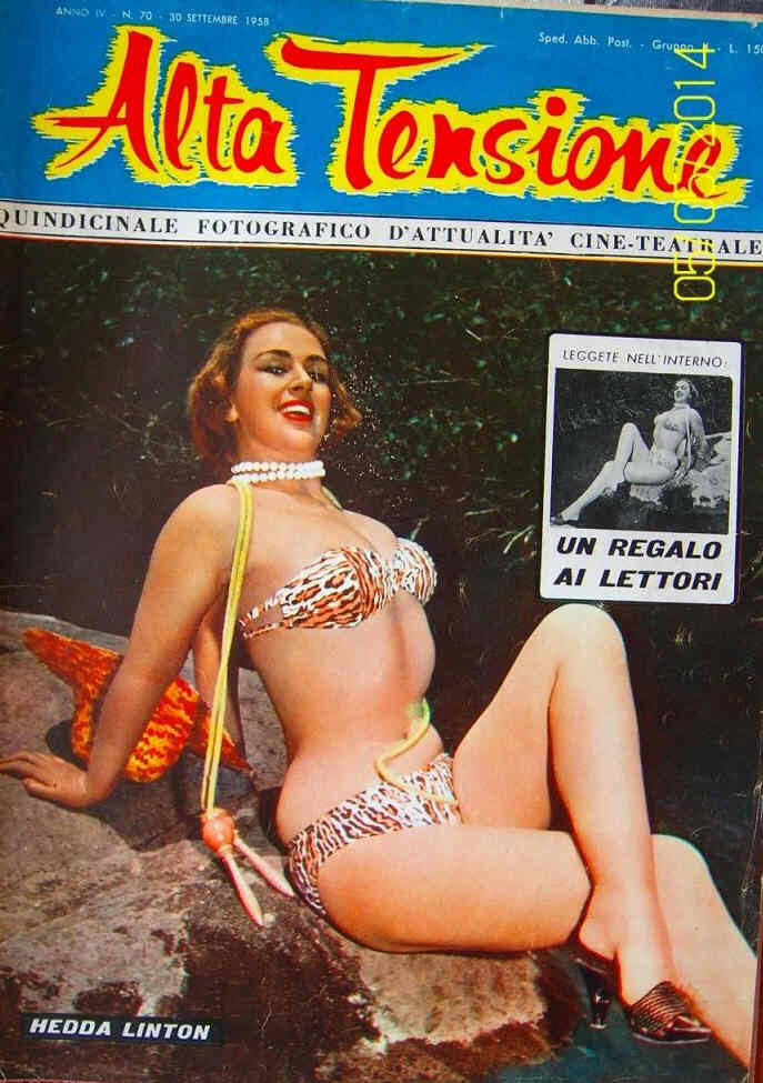 ALTA TENSIONE magazine side cover Issue 70 30 September 1958