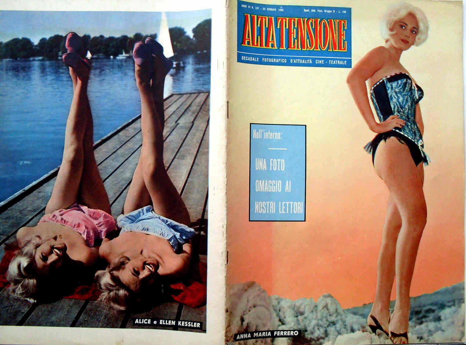 ALTA TENSIONE magazine side cover Issue 107 20 January 1960