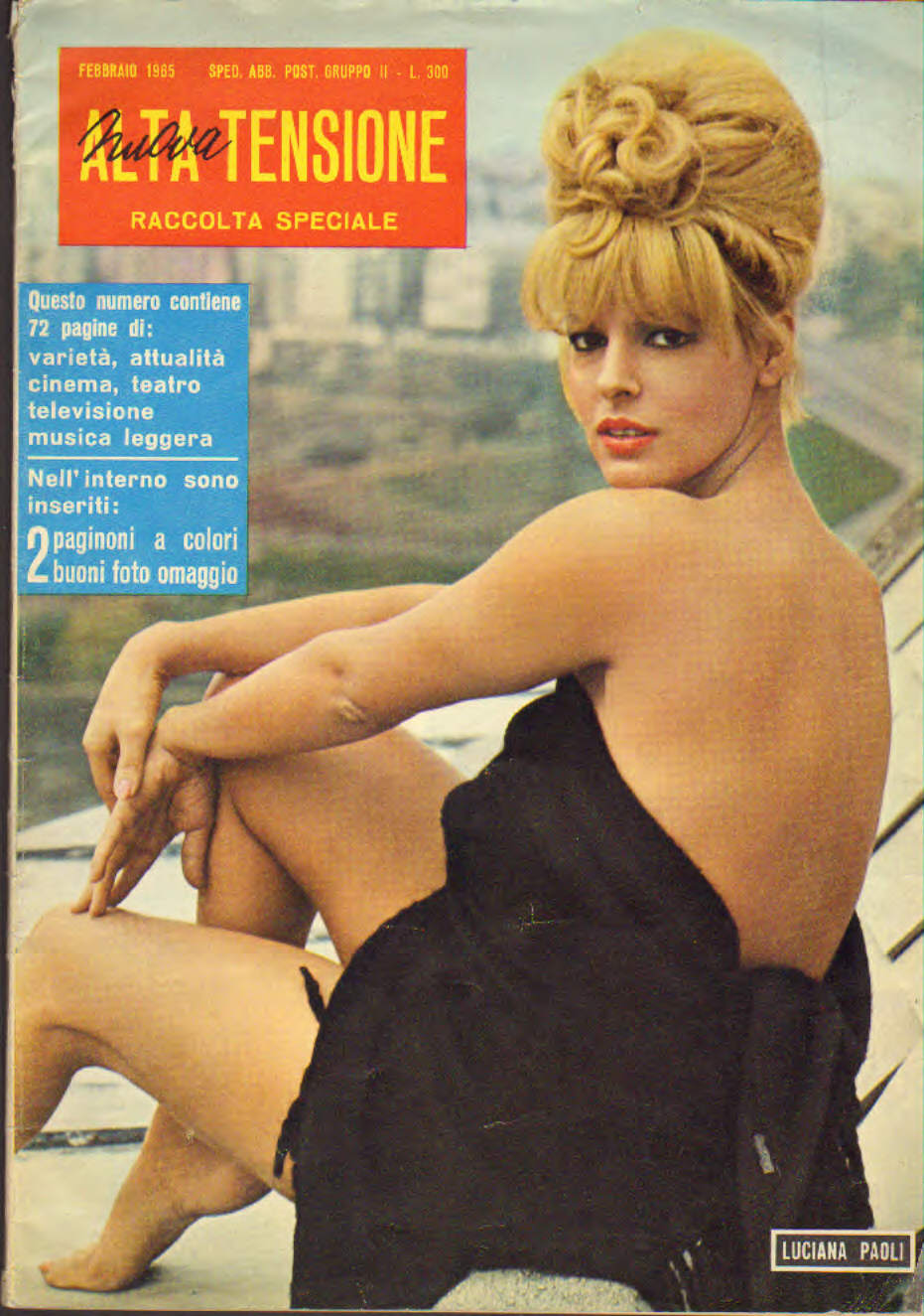 ALTA TENSIONE magazine side cover February 1965