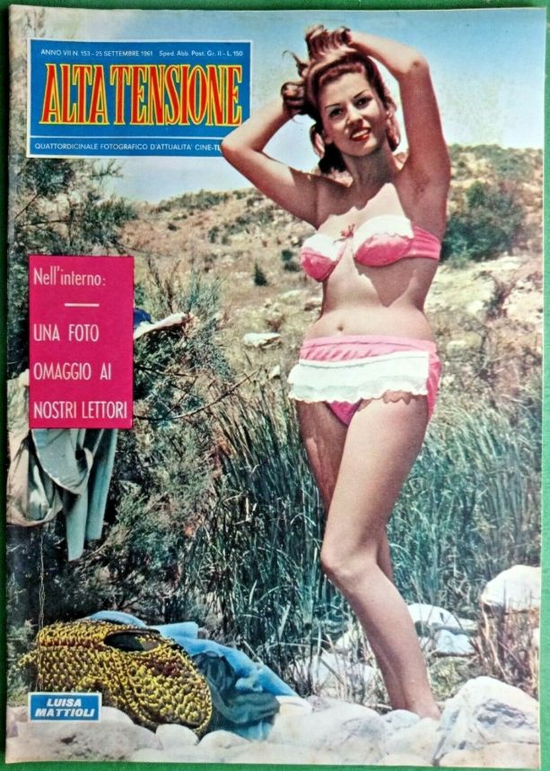 ALTA TENSIONE magazine side cover Issue 153 25 September 1961