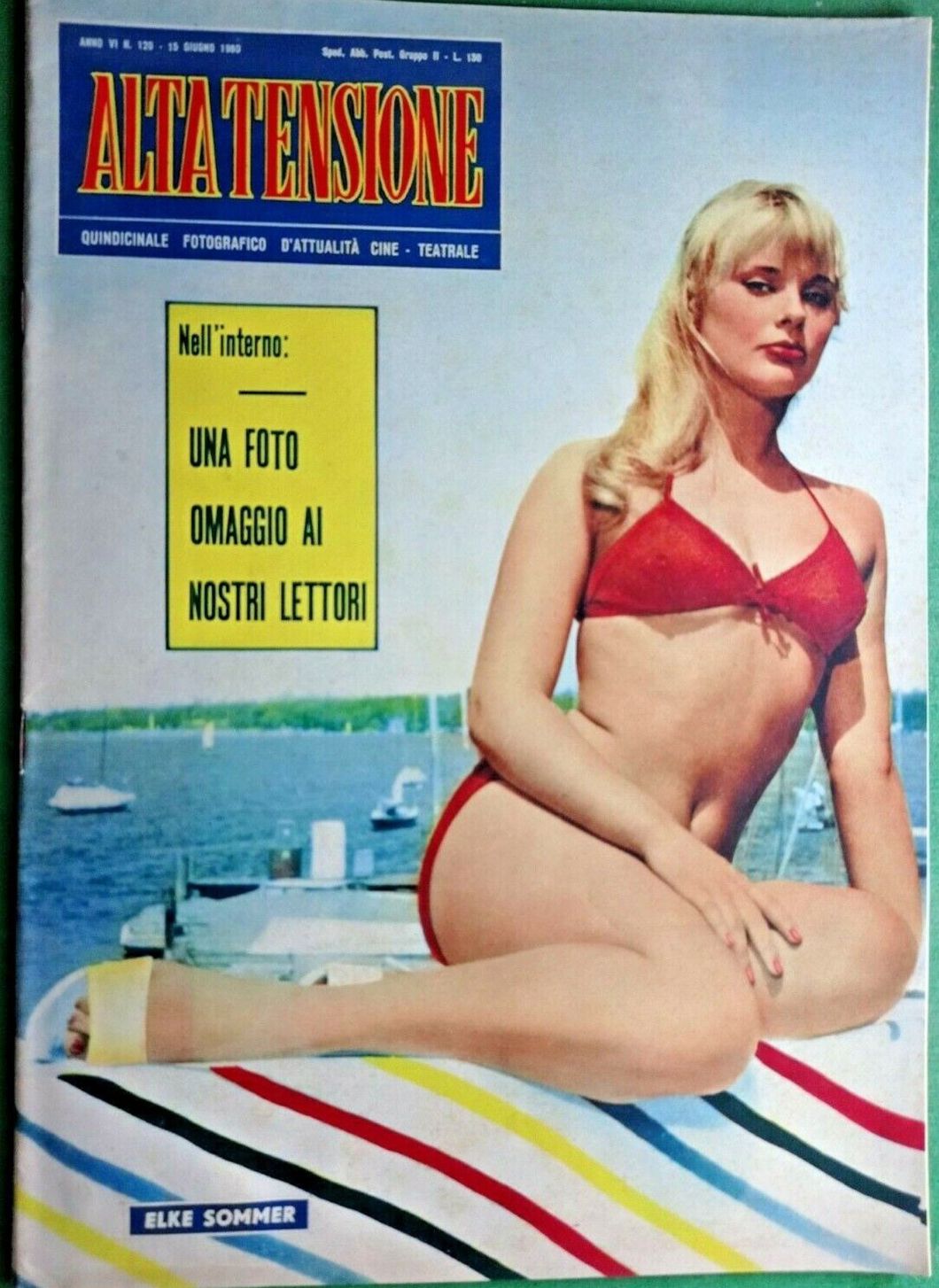 ALTA TENSIONE magazine side cover Issue 120 15 June 1960