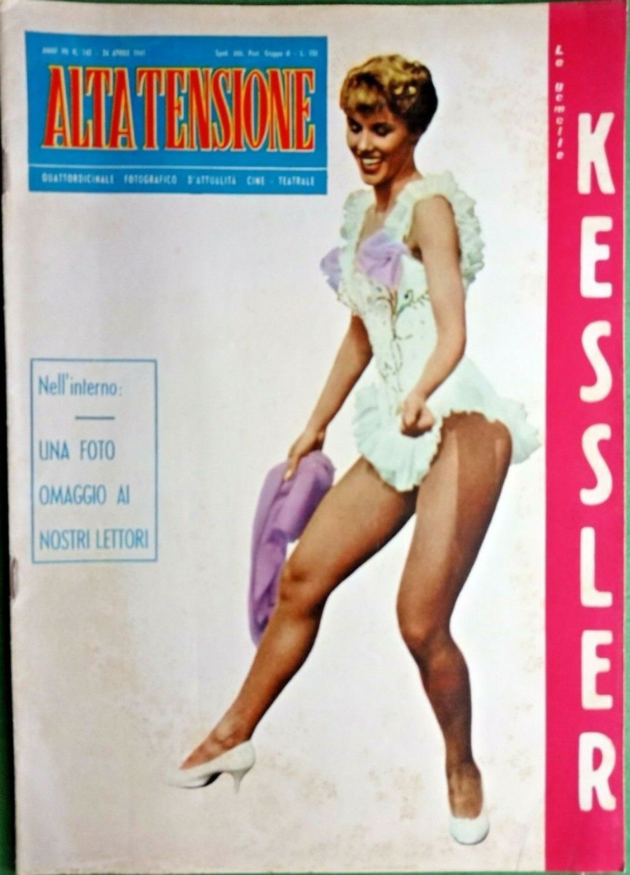 ALTA TENSIONE magazine side cover Issue 142 24 April 1961