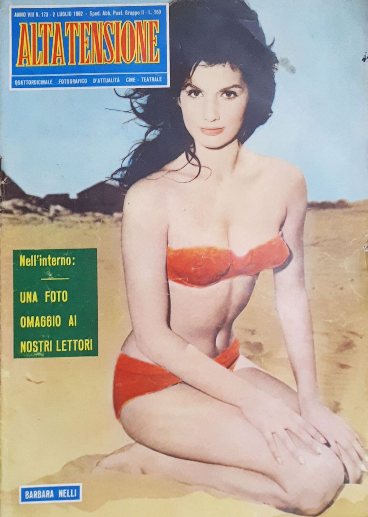 ALTA TENSIONE magazine side cover Issue 173 2 July 1962