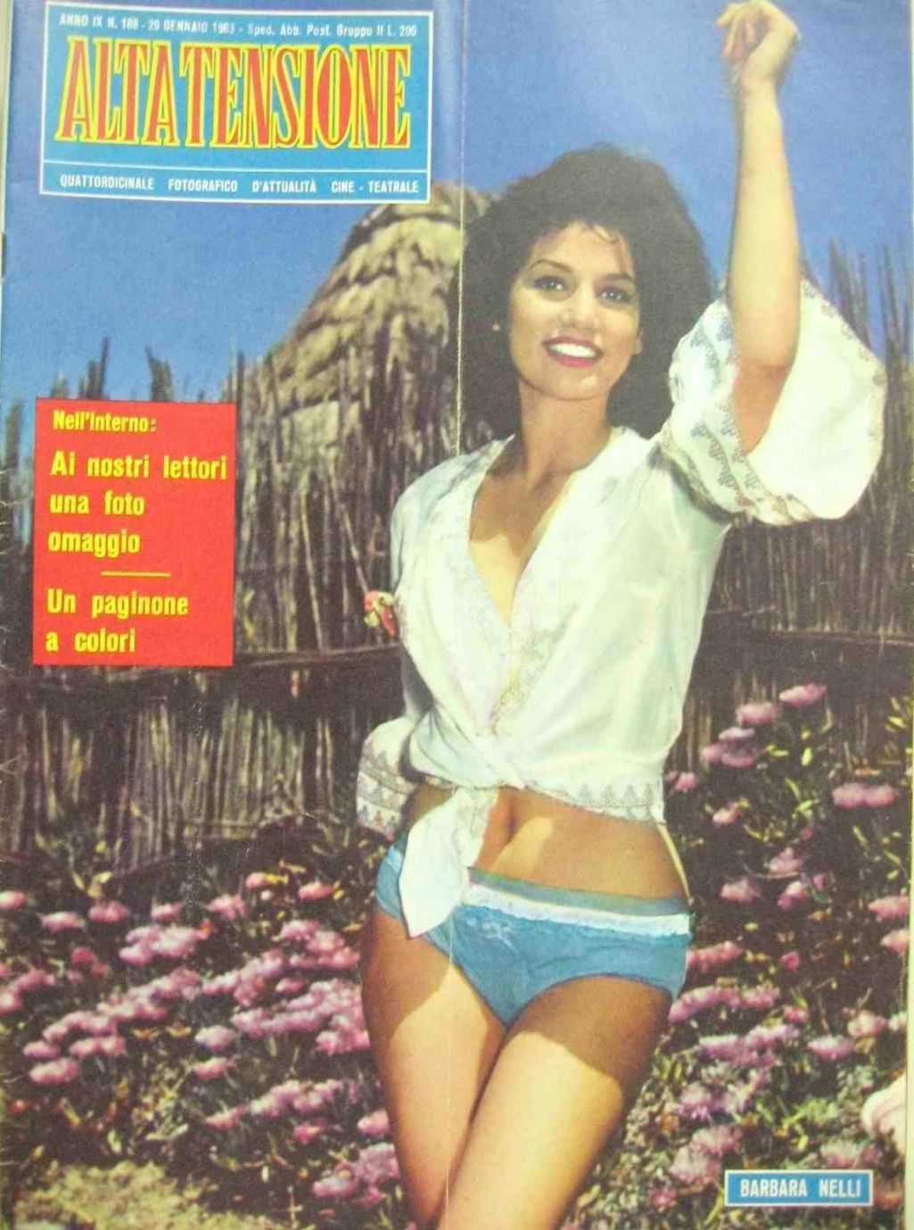 ALTA TENSIONE magazine side cover Issue 188 20 January 1963