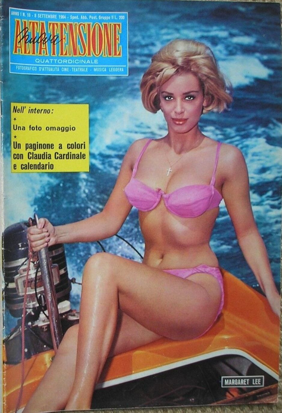 ALTA TENSIONE magazine side cover Issue 18 8 September 1964