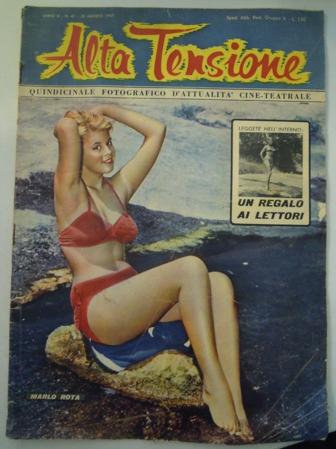 ALTA TENSIONE magazine side cover Issue 41 20 August 1957