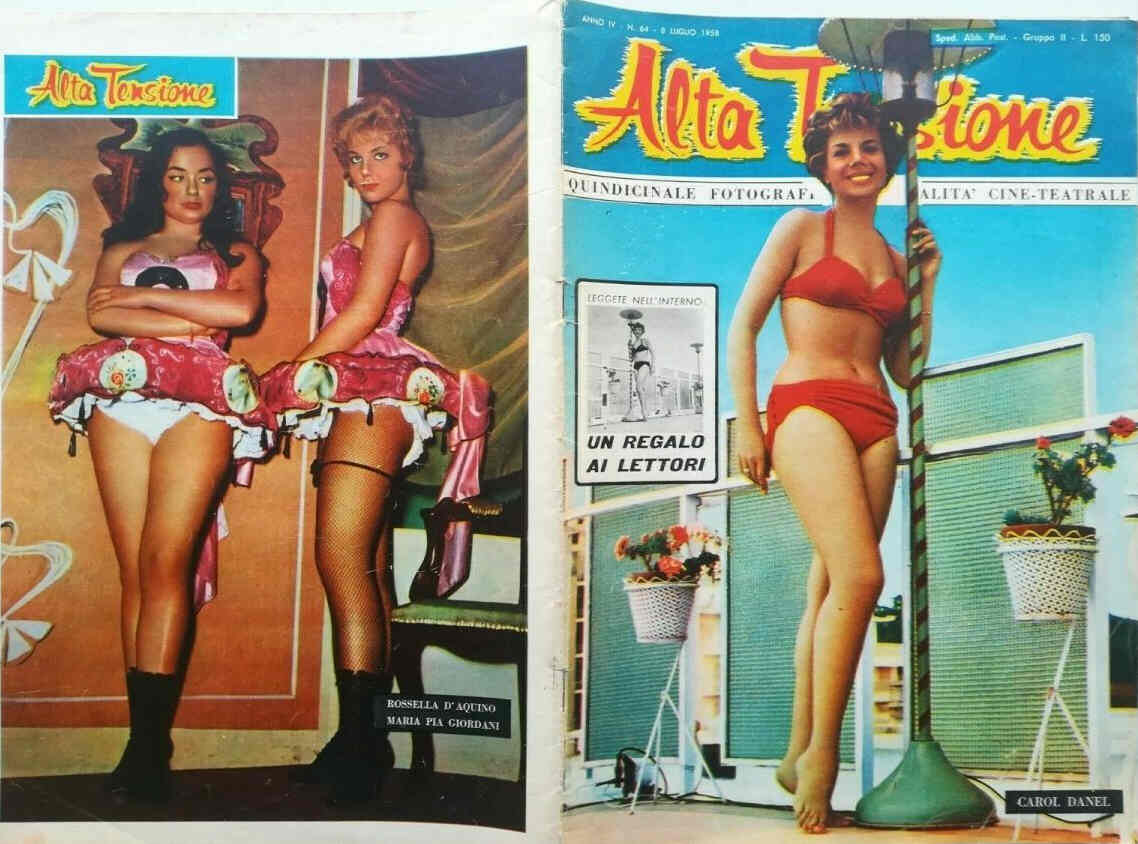 ALTA TENSIONE magazine side cover Issue 64 8 July 1958