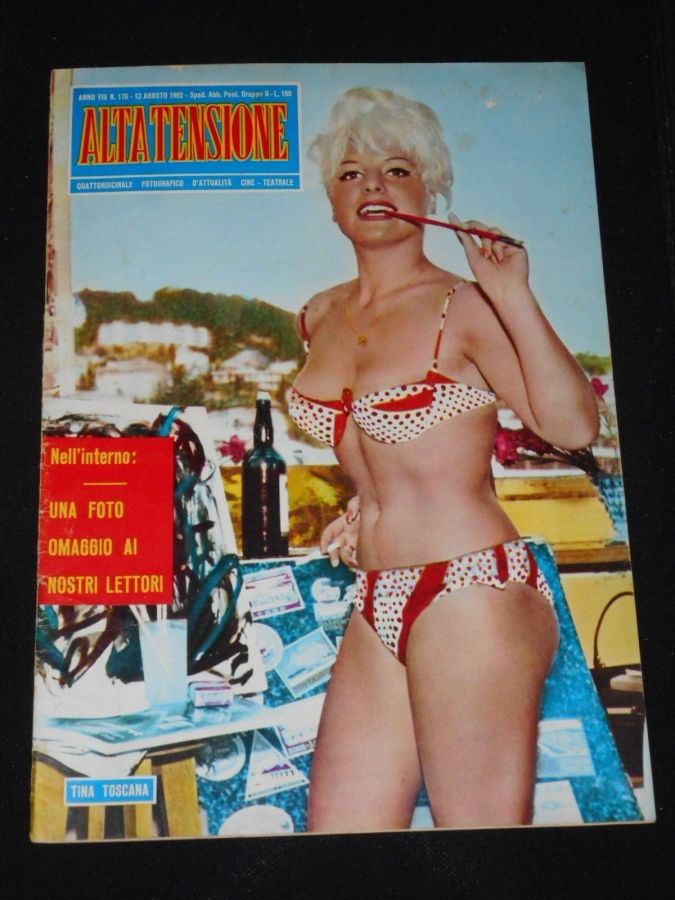 ALTA TENSIONE magazine side cover Issue 176 13 August 1962