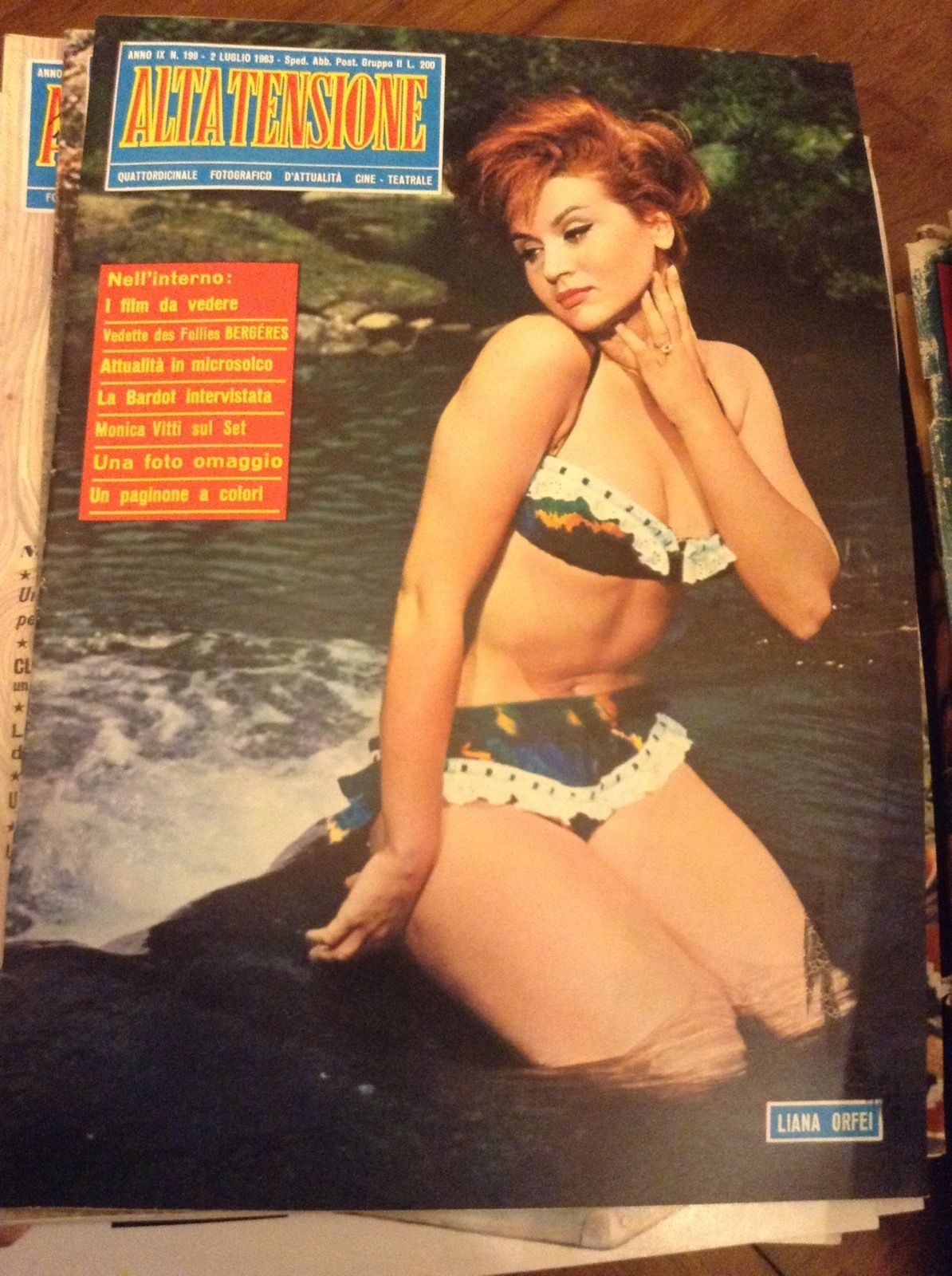ALTA TENSIONE magazine side cover Issue 199 2 July 1963