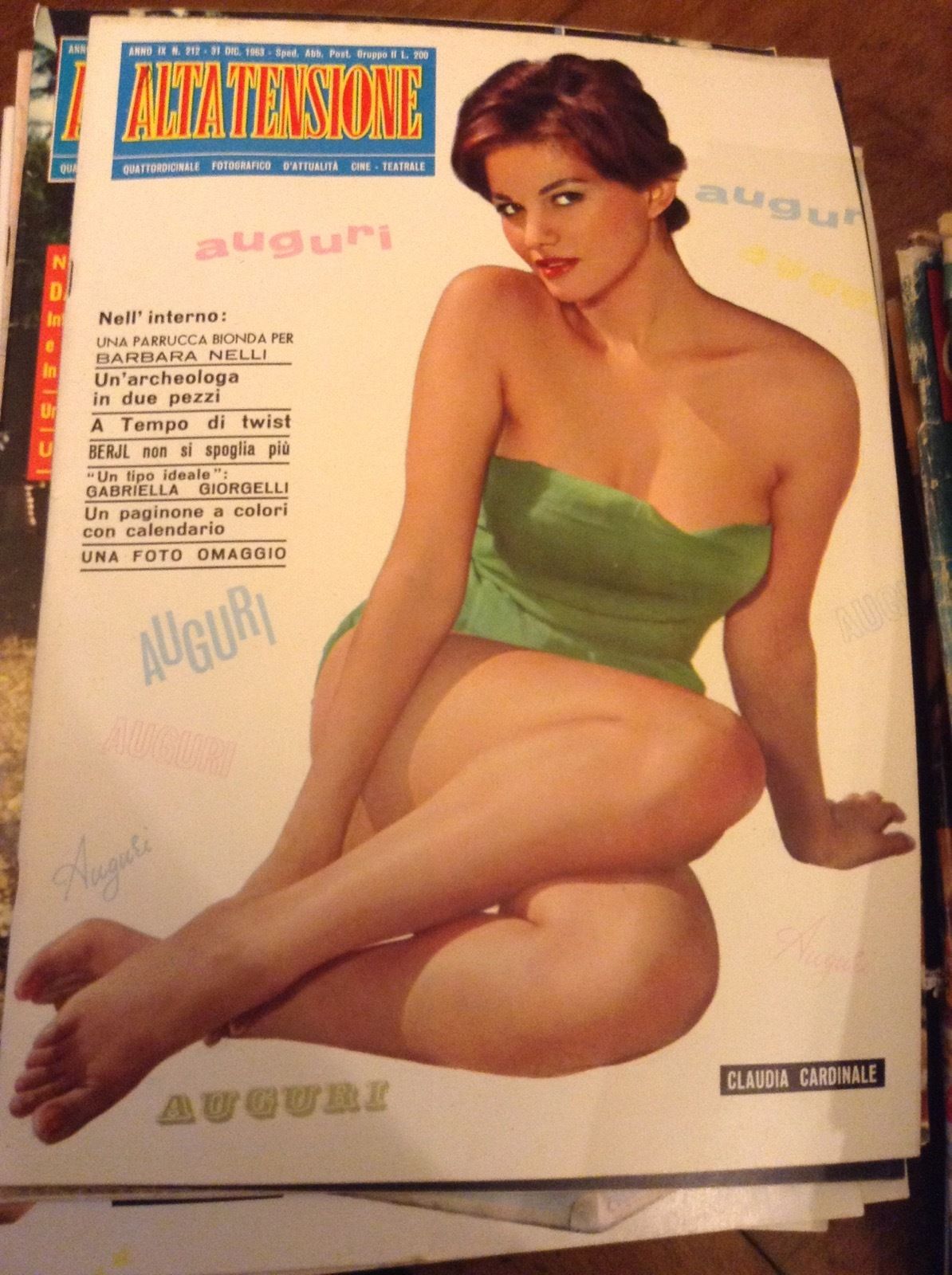 ALTA TENSIONE magazine side cover Issue 212 31 December 1963