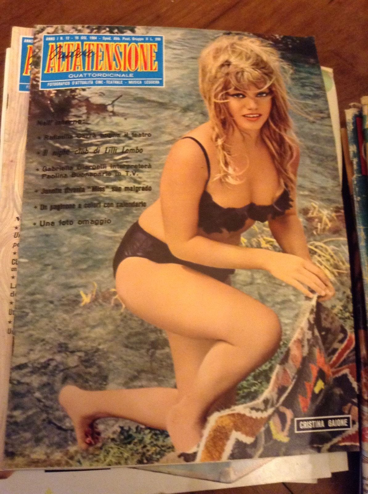 ALTA TENSIONE magazine side cover Issue 12 15 June 1964