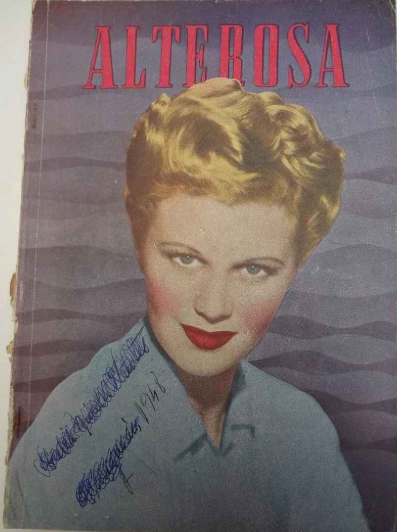 ALTEROSA magazine side cover Issue 101  September 1948