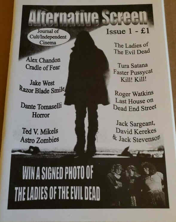 ALTERNATIVE SCREEN magazine side cover Issue 1  2002