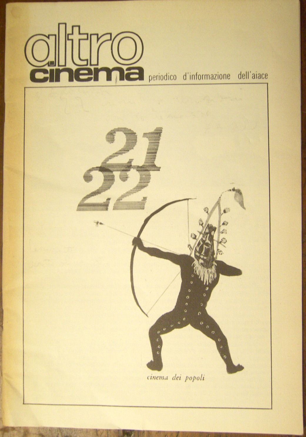 ALTROCINEMA magazine side cover Issue 21/22  1979