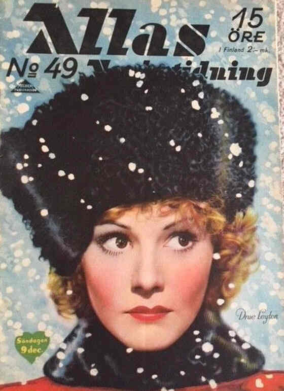 ALLAS VECKOTIDNING magazine side cover Issue 49 9 December 1934