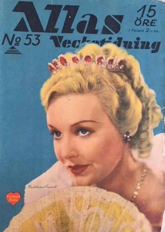 ALLAS VECKOTIDNING magazine side cover Issue 53 31 December 1937