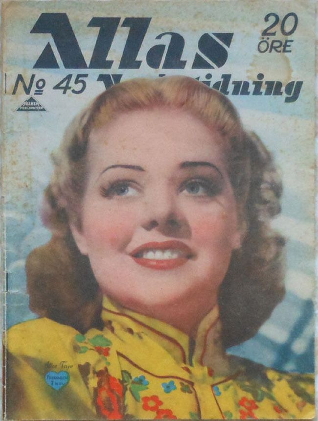 ALLAS VECKOTIDNING magazine side cover Issue 45 7 November 1941