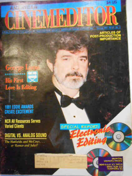 AMERICAN CINEMEDITOR magazine side cover Spring 1991