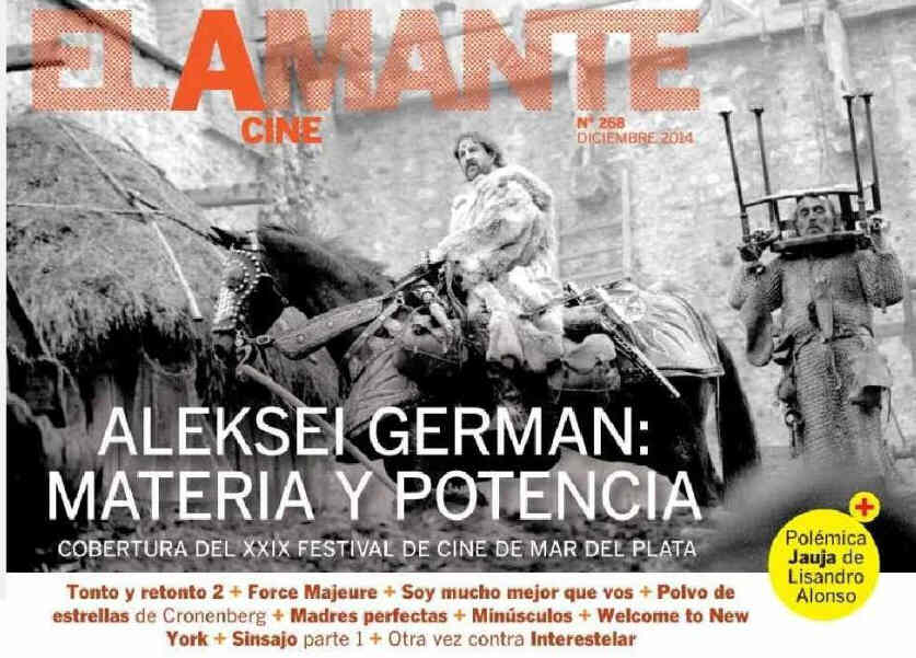 AMANTE CINE | EL magazine side cover Issue 268  December 2014