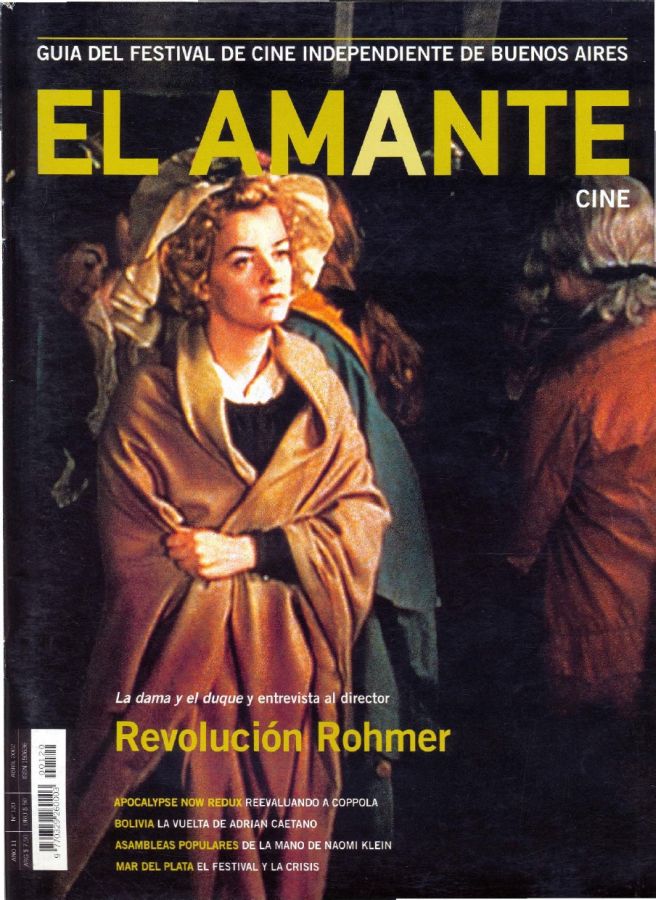 AMANTE CINE | EL magazine side cover Issue 120 March 2002