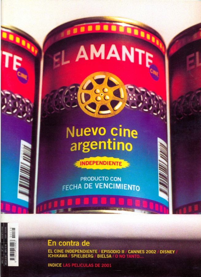 AMANTE CINE | EL magazine side cover Issue 124 August 2002