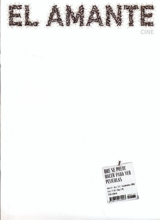 AMANTE CINE | EL magazine side cover Issue 137 September 2003