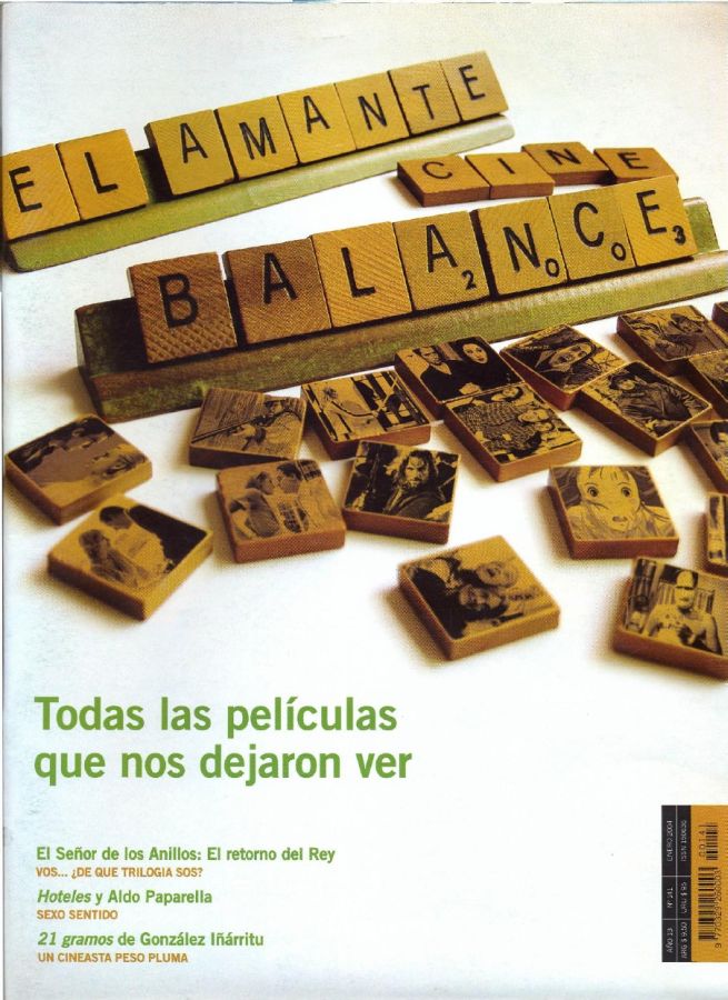 AMANTE CINE | EL magazine side cover Issue 141 January 2004