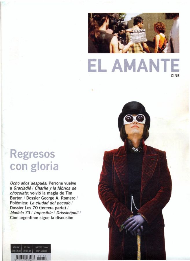 AMANTE CINE | EL magazine side cover Issue 159 August 2005