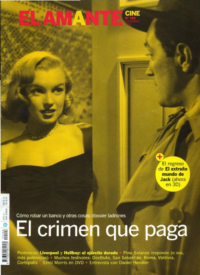 AMANTE CINE | EL magazine side cover Issue 198 November 2008
