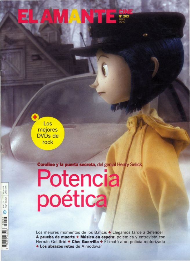 AMANTE CINE | EL magazine side cover Issue 203 April 2009