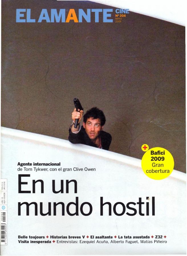 AMANTE CINE | EL magazine side cover Issue 204 May 2009