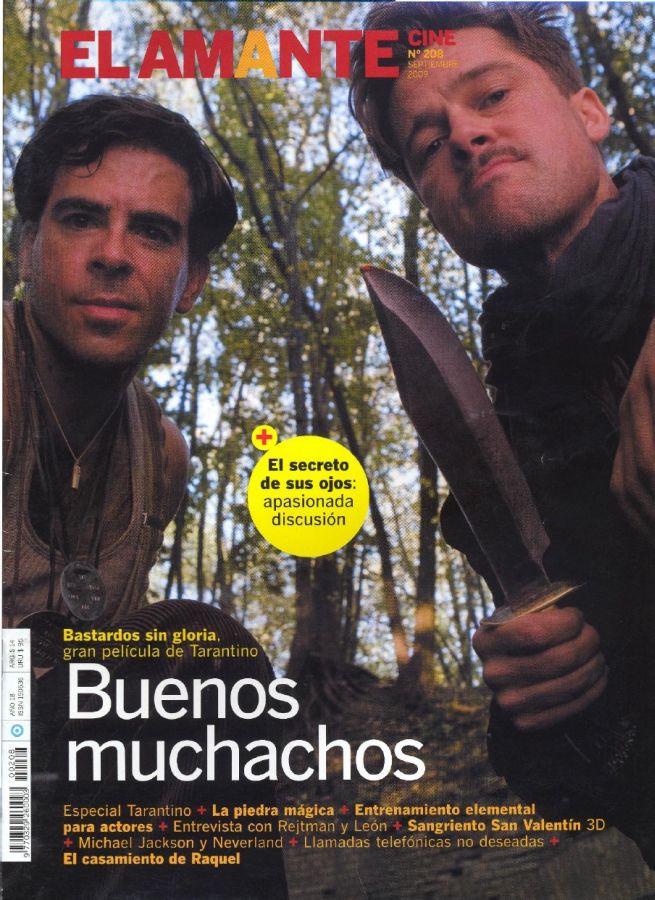 AMANTE CINE | EL magazine side cover Issue 208 September 2009