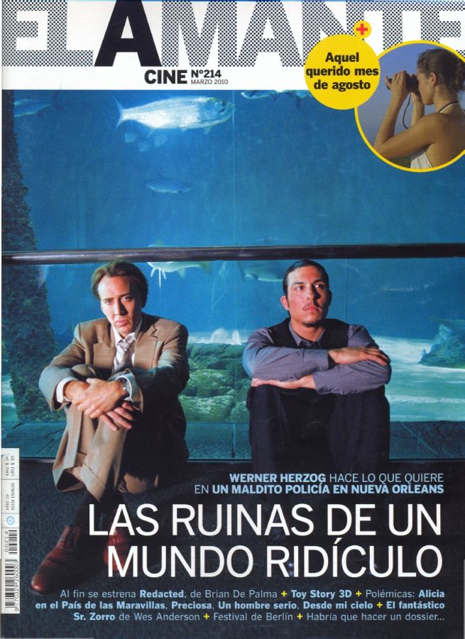 AMANTE CINE | EL magazine side cover Issue 214 March 2010