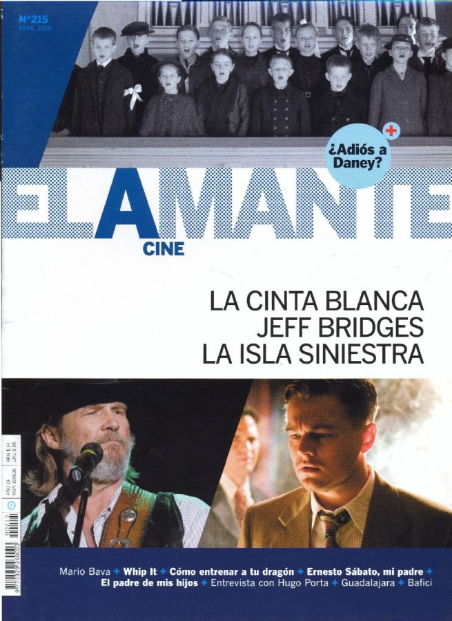 AMANTE CINE | EL magazine side cover Issue 215 April 2010