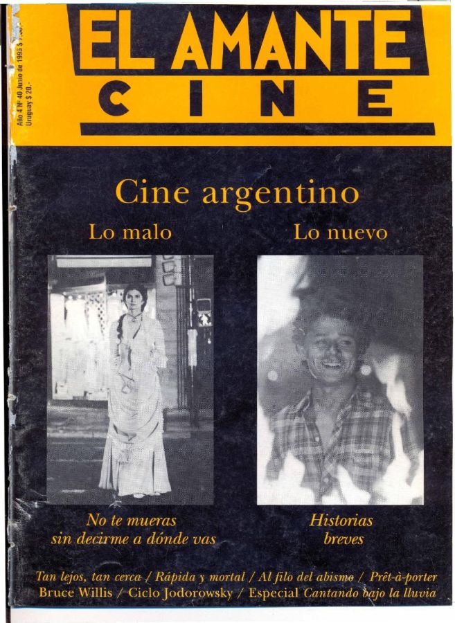 AMANTE CINE | EL magazine side cover Issue 40 June 1995