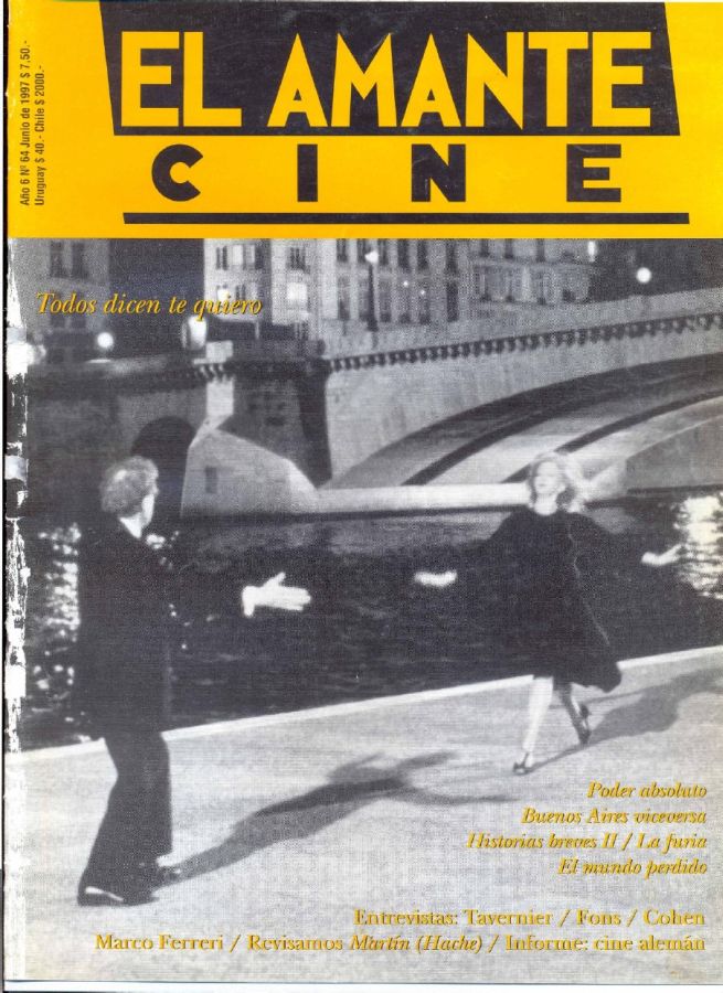 AMANTE CINE | EL magazine side cover Issue 64 June 1997