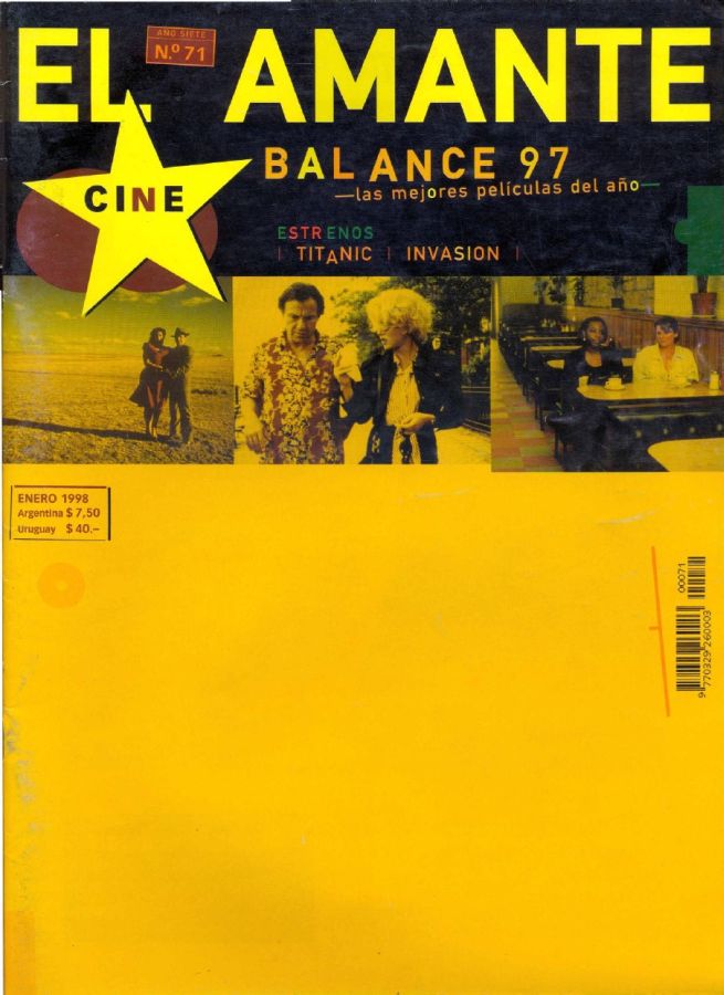 AMANTE CINE | EL magazine side cover Issue 71 January 1998