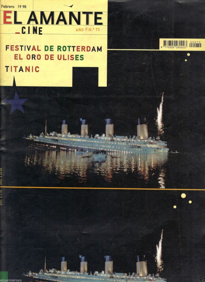 AMANTE CINE | EL magazine side cover Issue 72 February 1998