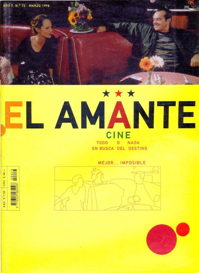 AMANTE CINE | EL magazine side cover Issue 73 March 1998