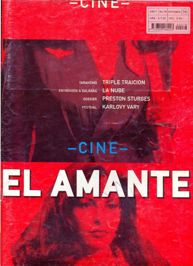 AMANTE CINE | EL magazine side cover Issue 78 September 1998