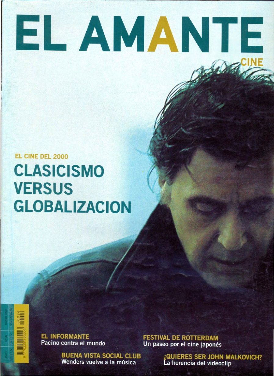 AMANTE CINE | EL magazine side cover Issue 96 March 2000