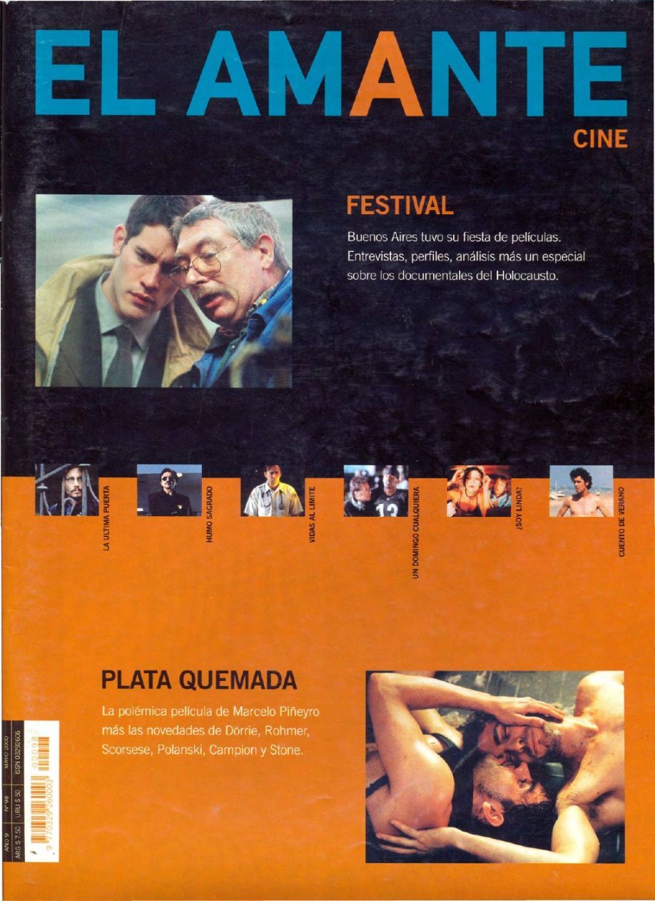 AMANTE CINE | EL magazine side cover Issue 98 May 2000