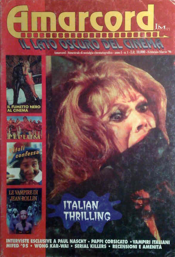 AMARCORD magazine side cover Issue 1 February-March 1996