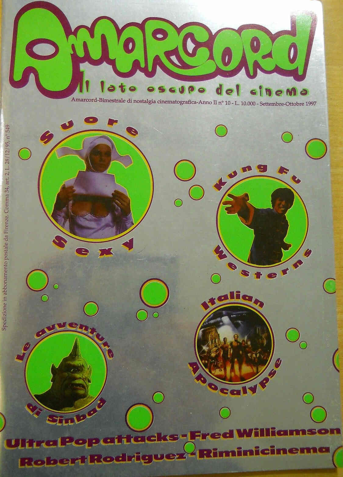 AMARCORD magazine side cover Issue 10  1997