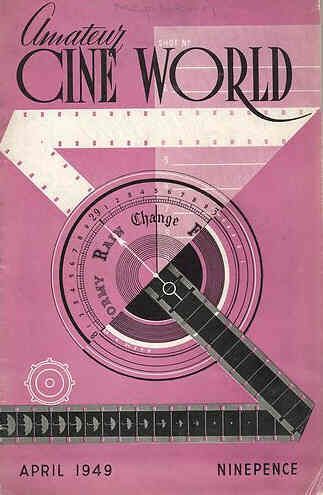 AMATEUR CINE WORLD magazine side cover  Vol 12 # 12 April 1949