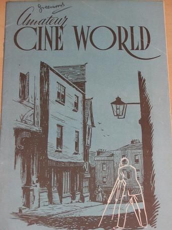 AMATEUR CINE WORLD magazine side cover June 1949
